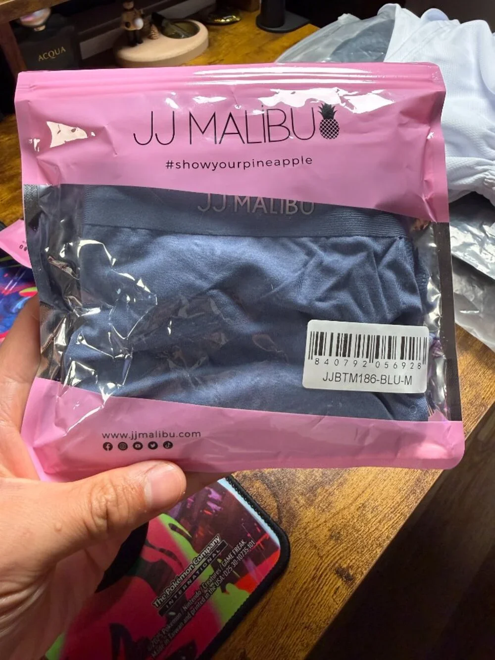 JJ Malibu: Premium Modal Athletic Thong - Steel Blue